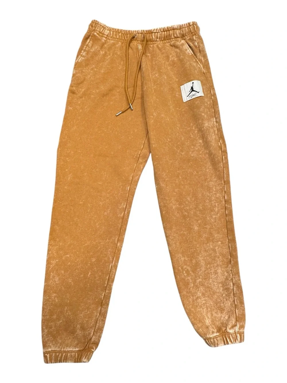 Jordan Men's Mustard Fleece Joggers - Gold Tone